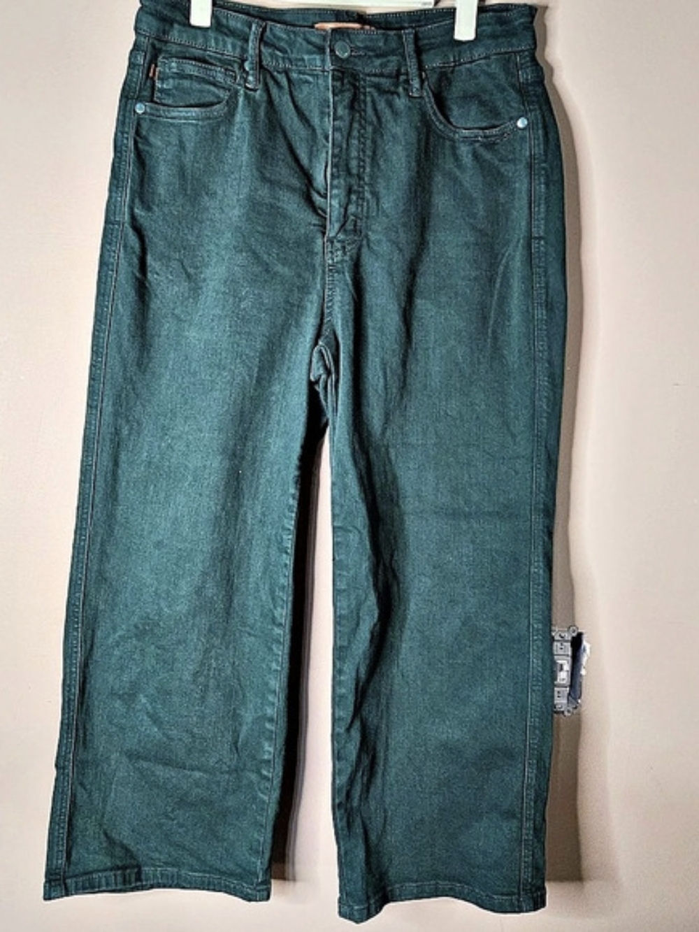 Judy Blue Straight Leg Jeans Waist 31 Size 13 Green Waist 16.5" Inseam 24"